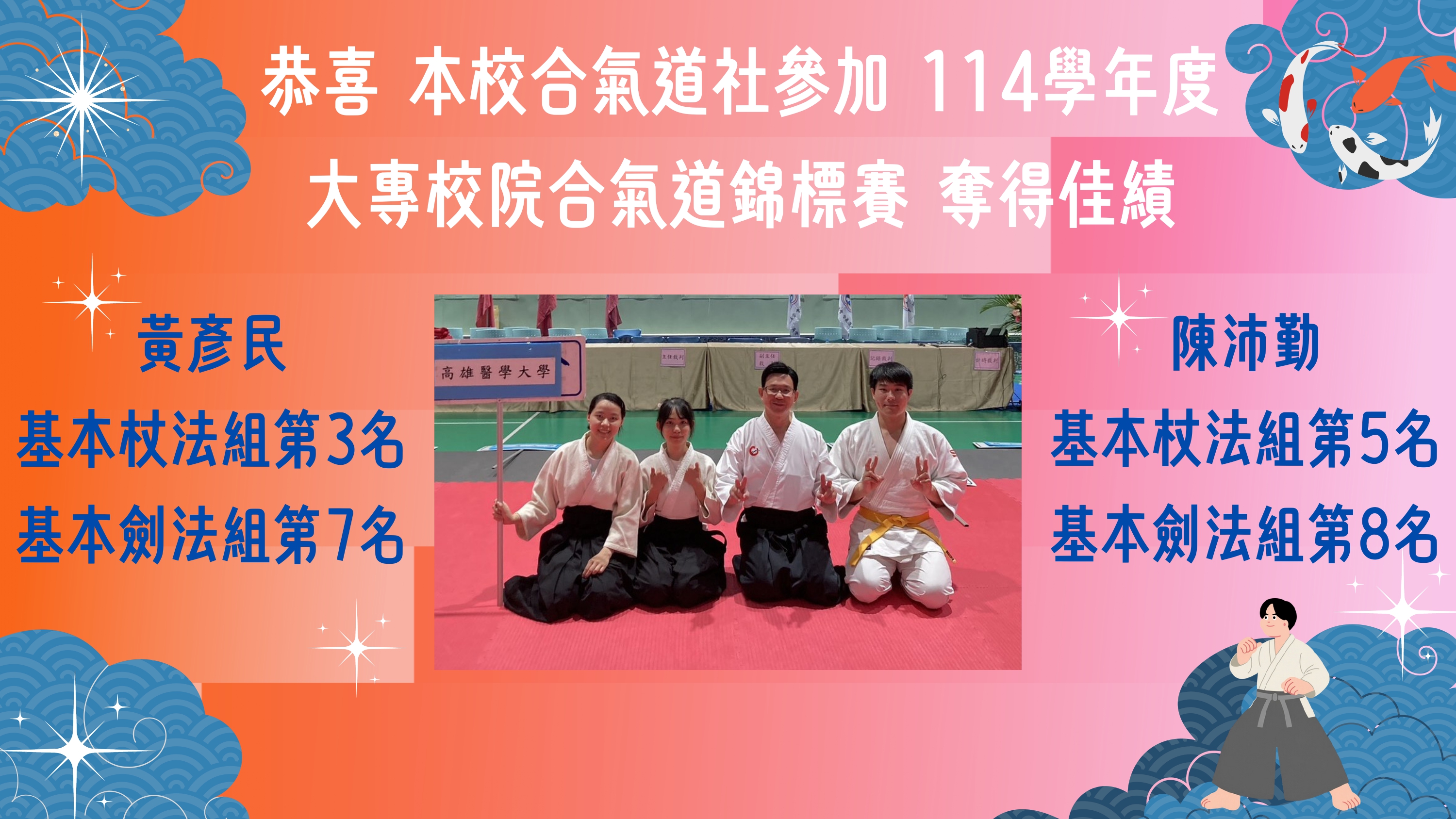 獲獎海報 114學年合氣道錦標賽2